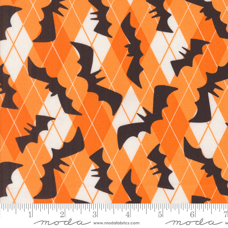 Fab Boo Lous Pumpkin Going Batty Yardage by Me & My Sister for Moda Fabrics