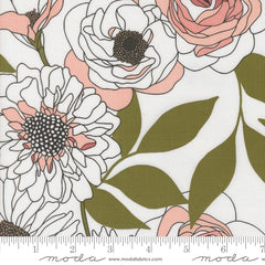 Botany Paper Cabbage Rose Yardage by Alli K Design for Moda Fabrics