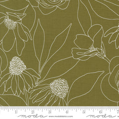 Botany Fern Etched Floral Yardage by Alli K Design for Moda Fabrics