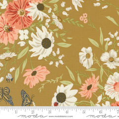 Farmstead Haystack Farm Fresh Flowers Yardage by Stacy Iest Hsu for Moda Fabrics