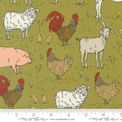 Farmstead Meadow Farm Animals Yardage by Stacy Iest Hsu for Moda Fabrics