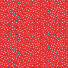 Oh What Fun Red Snow Dots Yardage by Elea Lutz for Poppie Cotton Fabrics