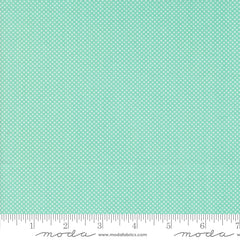 Coriander Colors Aqua Tiny Dot Yardage by Corey Yoder for Moda Fabrics