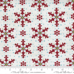 Peppermint Bark Marshmallow Snowflakes Yardage by Basicgrey for Moda Fabrics