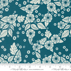 Field of Flowers Peacock Floral Scatter Yardage by Katharine Watson for Moda Fabrics