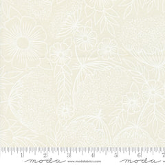 Field of Flowers Porcelain White Queen Anne's Lace Yardage by Katharine Watson for Moda Fabrics