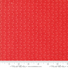 Portofino Pomegranate Polka Dot Yardage by Fig Tree & Co. for Moda Fabrics