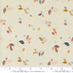 Folk & Lore Eggshell Leaf Twirl Yardage by Fancy That Design House for Moda Fabrics