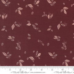 Folk & Lore Burgundy Leaf Twirl Yardage by Fancy That Design House for Moda Fabrics