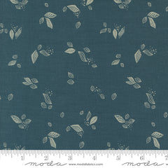 Folk & Lore Teal Leaf Twirl Yardage by Fancy That Design House for Moda Fabrics