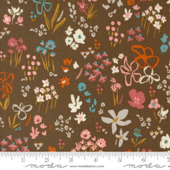 Things Above Cocoa Scattered Seeds Yardage by Fancy That Design House for Moda Fabrics