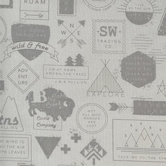 Smoke & Rust Smoke Mountain Badge Yardage by Lella Boutique for Moda Fabrics