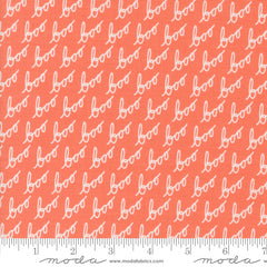 Hey Boo Soft Pumpkin Boo Text Yardage by Lella Boutique for Moda Fabrics