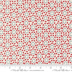 Vintage Cream Red Petals Yardage by Sweetwater for Moda Fabrics
