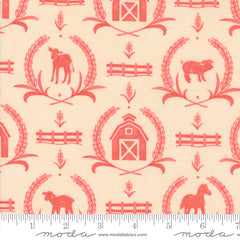 Willow's Farm Blush Farm Yard Yardage by Deb Strain for Moda Fabrics