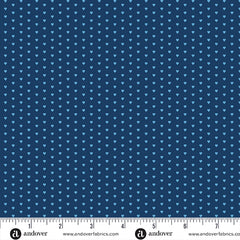 Mini Heart Blue Yardage by Andover Fabrics for Andover Fabrics