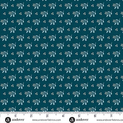 Cozy House Midnight Little Cutie Yardage by Judy Jarvi for Andover Fabrics