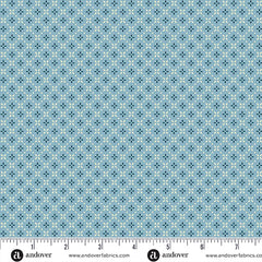 Cozy House Chambray Grandma's Stitches Yardage by Judy Jarvi for Andover Fabrics