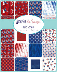 America The Beautiful Charm Pack by Deb Strain for Moda Fabrics