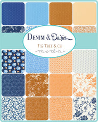 Denim & Daisies Mini Charm by Fig Tree & Co. for Moda Fabrics