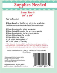 Barn Star 8 Quilt Pattern by Coriander Quilts