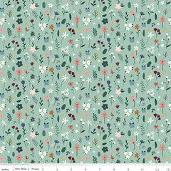 Let's Create Mint Stems Yardage by Echo Park Paper Co. for Riley Blake Designs