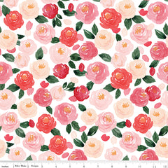 My Valentine White Main Yardage by Echo Park Paper Co. for Riley Blake Designs