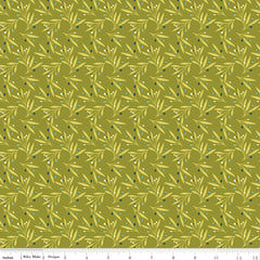 Feed My Soul Olive Leaves Yardage by Sandy Gervais for Riley Blake Designs