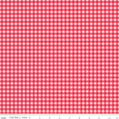 Picnic Florals Red Gingham Yardage by My Mind's Eye for Riley Blake Designs