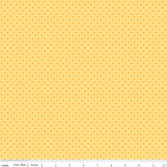 Picnic Florals Yellow Dots Yardage by My Mind's Eye for Riley Blake Designs