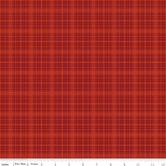 Christmas Is In Town Red Plaid Yardage by Sandy Gervais for Riley Blake Designs