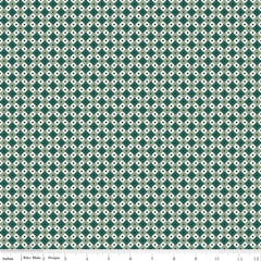 Christmas Is In Town Teal Geo Yardage by Sandy Gervais for Riley Blake Designs