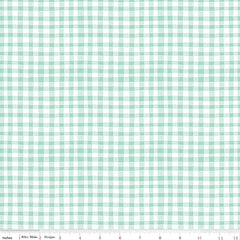 Clover Farm Mint Gingham Yardage by Gracey Larson for Riley Blake Designs