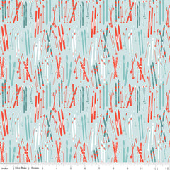 Ski Hill Powder Skis Yardage by Corinne Wells for Riley Blake Designs