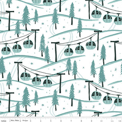 Ski Hill White Mountainside Yardage by Corinne Wells for Riley Blake Designs