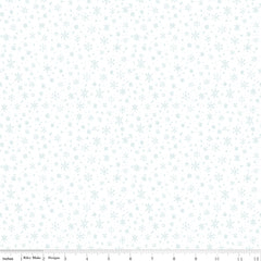 Ski Hill White Snowflakes Yardage by Corinne Wells for Riley Blake Designs