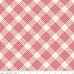 Merry Little Christmas Cream Plaid Yardage by My Mind's Eye for Riley Blake Designs