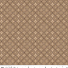 Home Town Holiday Brown Holly Yardage by Lori Holt for Riley Blake Designs