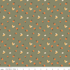 Pumpkin Spice Olive Pumpkins Yardage by Simple Simon & Co. for Riley Blake Designs