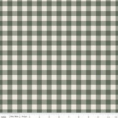 Pumpkin Spice Green Plaid Yardage by Simple Simon & Co. for Riley Blake Designs