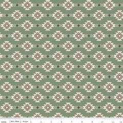 Let's Get Lost in the Woods Sage Geometric Yardage by Tara Reed for Riley Blake Designs 