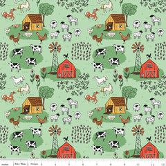 Farm Livin' Mint Main Yardage by Diane Labombarbe for Riley Blake Designs