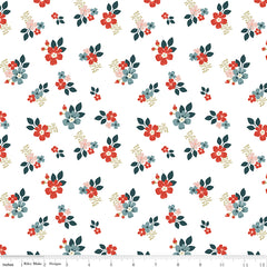 Vintage Charm White Floral Yardage by Dani Mogstad for Riley Blake Designs