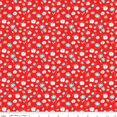 You & Me Red Loves Me Yardage by Sandy Gervais for Riley Blake Designs