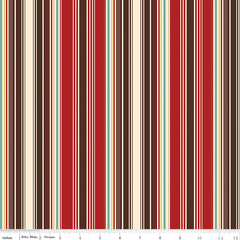 Cowboys Barn Red Stripe Yardage by Echo Park Paper Co. for Riley Blake Designs