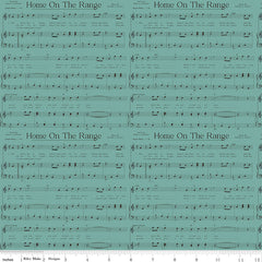 Cowboys Teal Music Yardage by Echo Park Paper Co. for Riley Blake Designs