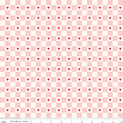 Sweetheart Cream Checks Yardage by My Mind's Eye for Riley Blake Designs