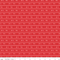 Sweetheart Red I Love You Yardage by My Mind's Eye for Riley Blake Designs