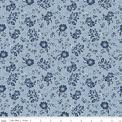 Freedom Garden Sky Medium Floral Yardage by My Mind's Eye for Riley Blake Designs