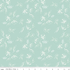 Berry Market Mint Sketches Yardage by Beverly McCullough for Riley Blake Designs